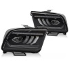 FORD MUSTANG 2004-2009 - predné LED svetlá TUBE ČIERNA