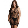 Síťované minišaty s krajkou a odhalenými zády Le Désir , SHOTS (plus size)