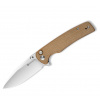 SENCUT Sachse Button Lock Brown Micarta S21007-3