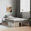 vidaXL Kovový rám postele biely 120x190 cm - Biela - 222759-219591