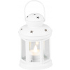 MagicHome MagicHome Lampášbiely s LED sviečkou 10x15 20 cm