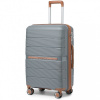 KONO British Traveller kabínový kufor polypropylén - sivá/hnedá - 36L
