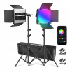 Sada osvetlenia Neewer 660 RGB 2x lampa 50 W + 2x statív + taška
