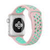 AppleMix Remienok pre Apple Watch 41 mm / 40 mm / 38 mm - silikónový - ružový / zelený - (S/M)