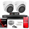 Monitorovací set Hikvision, 2 kamery 4Mpx, kupolové, rekordér, disk
