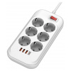 COLORWAY COLORWAY Prodlužovací napájecí přívod/ 6x Schuko/ 3x USB-A / 1x USB-C/ 36W/ kabel 2m