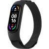PREsmartfon Xiaomi Mi Band 3 / 4 / 5 / 6 nylonový remienok čierny