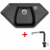 Granitový drez Sinks NAIKY 980 Metalblack + drezová batéria MIX 3 P GR
