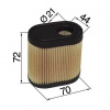 Vzduchový filter oválny pre Tecumseh - LEV100 - LEV120, LV, OVRM65, OVRM105, TVS115, TVS120, Centura