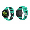 AC mobile RUN Silikónový dvoufarebný Opasok na hodinky Garmin Barva: Azurová-černá, Velikost: 22 mm