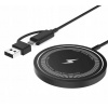 NABÍJAČKA INDUKČNÁ QI BEZDRÔTOVÁ 15W RYCHLÁ LED ALOGY + USB-C KÁBEL