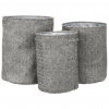Autronic Kôš na bielizeň - polyester, šedý, súprava 3 ks LK9581-GREY