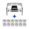 TECHNICA [Sada] Ohrievač gastronádoby Roll-Top GN 1/1 9 l, 650x500x440 mm + 12 x gélové palivo pre ohrievače gastronádob 200 g