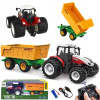 Veľký diaľkovo ovládaný traktor s prívesom Hračka pre malých farmárov
