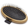 Mikki Bamboo Ball Pin Palm Brush - veľká bambusová kefa s kovovými špendlíkmi, na gumičke