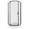 Kerra Splash Black štvrťkruhový sprchový kút s vaňou Rozmery sprchového kúta: 90x90cm, 31893_90X