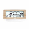 ADE – elektrický budík s kalendárom a teplomerom 12,5 x 4 x 8,5 cm bambusový rám