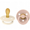 Bibs Colour symetrické cumlíky kaučuk 2 ks Ivory / Blush