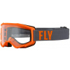 okuliare FOCUS, FLY RACING - USA, (šedá/oranžová, plexi číre)