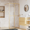 vidaXL Sprchová zástena s priehľadným ESG sklom, zlatá 90x195 cm - Zlato - 185030-119003