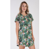 Dámska nočná košeľa s krátkym rukávom Michaela - smaragdová M (VIENETTA SECRET)