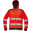 Červa KNOXFIELD HI-VIS Reflexní mikina s kapucí - červená XL 0306005120004