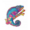 AuthenticWood Drevené puzzle Vibrant Chameleon (AW-M-CHAMELEON)