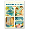 NOTIQUE Nástenný kalendár Vintage plagáty – tropické raje 2026, 33 x 46 cm
