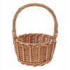 Okrúhly hnedý prútený košík na veľkonočnú na požehnanie jedla ⌀ 18 cm