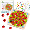 GREEN Memory Drevené vzdelávacie pamäťové puzzle Lienka