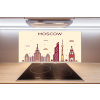 Panel do kuchyne Moskva domy 100x50 cm