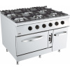 Plynový sporák BASE 900 - 6 horákov s plynovou rúrou