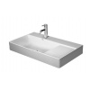 Duravit DuraSquare - Umývadlo nábytkové 80x47 cm, s 1 otvorom na batériu vľavo, DuraCeram, s WonderGliss, alpská biela 23488000711