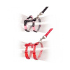 Postroj DUVO+ nylon bodkovaný CAT čierna/červená 20-35cm/10mm - 125cm