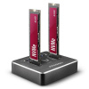AXAGON ADSA-M2C NVMe M.2 NVMe PCIe 3.1 x4 dokovací stanice pro pevný disk s funkcí klonování