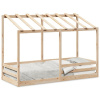 Detská posteľ so strechou 75x190 cm borovicový masív-ForU-847009