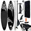 vidaXL Nafukovací Stand Up Paddleboard 305x76x15 cm čierny