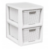 Kôš, košík - Stojan na hrudník stojan s 2 košmi Rattan Branq 1727B (Knižnica, komoda, stojan s 2 košmi, RATTAN BRANQ 1727B)