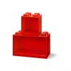 LEGO Brick závesné police, set 2 ks červená