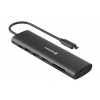 Swissten USB-C Hub 7-in-1, čierna