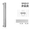 MPkovania FT - MADLO kód K40 40x20 mm UN pár Rozteč madla: 350 mm, Rozmer profilu madla: 40x20 mm, Dĺžka: 370 mm