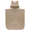 BIBS Kangaroo froté pončo z BIO bavlny - Vanilla