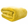 Prikrývka na posteľ - Flanelová kontrastná prikrývka 150 x 200 cm odtiene žltej (Plyšové plyšové splachovanie Warm Yellow Bedspread 150x200)