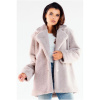Hrejivý dámsky kabát béžovej farby, A533 L/XL