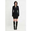 Šaty adidas Originals Ls Dress čierna farba, mini, priliehavé, KB3069