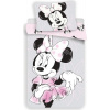 Detské bavlnené posteľné prádlo Minnie Beatiful 02, zip - 140x200, 70x90 cm - Jerry Fabrics
