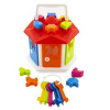 Teddies vkládačka domeček plast s klíči se zvířátky v sáčku 19x20x19 cm