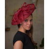 SEEBERGER Fascinátor červený - ozdoba do vlasov Veľkosť: Unisize (S-XL)