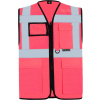 KORNTEX HI-VIS KXMF BERLIN / Reflexná multifunkčná vesta - neón pink XL