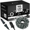 SPRINGOS LED svetelná reťaz - 27,5m, 500LED, IP44, studená biela + záblesky